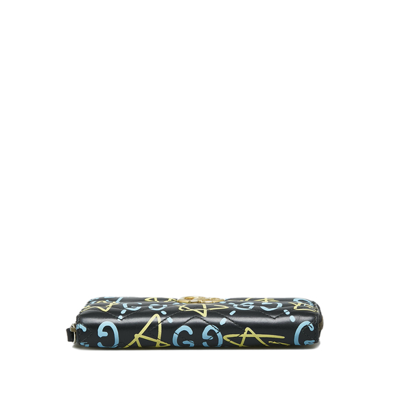 GUCCI GG Marmont Ghost Leather Zip Around Wallet Long Wallets - Picture 4 of 10